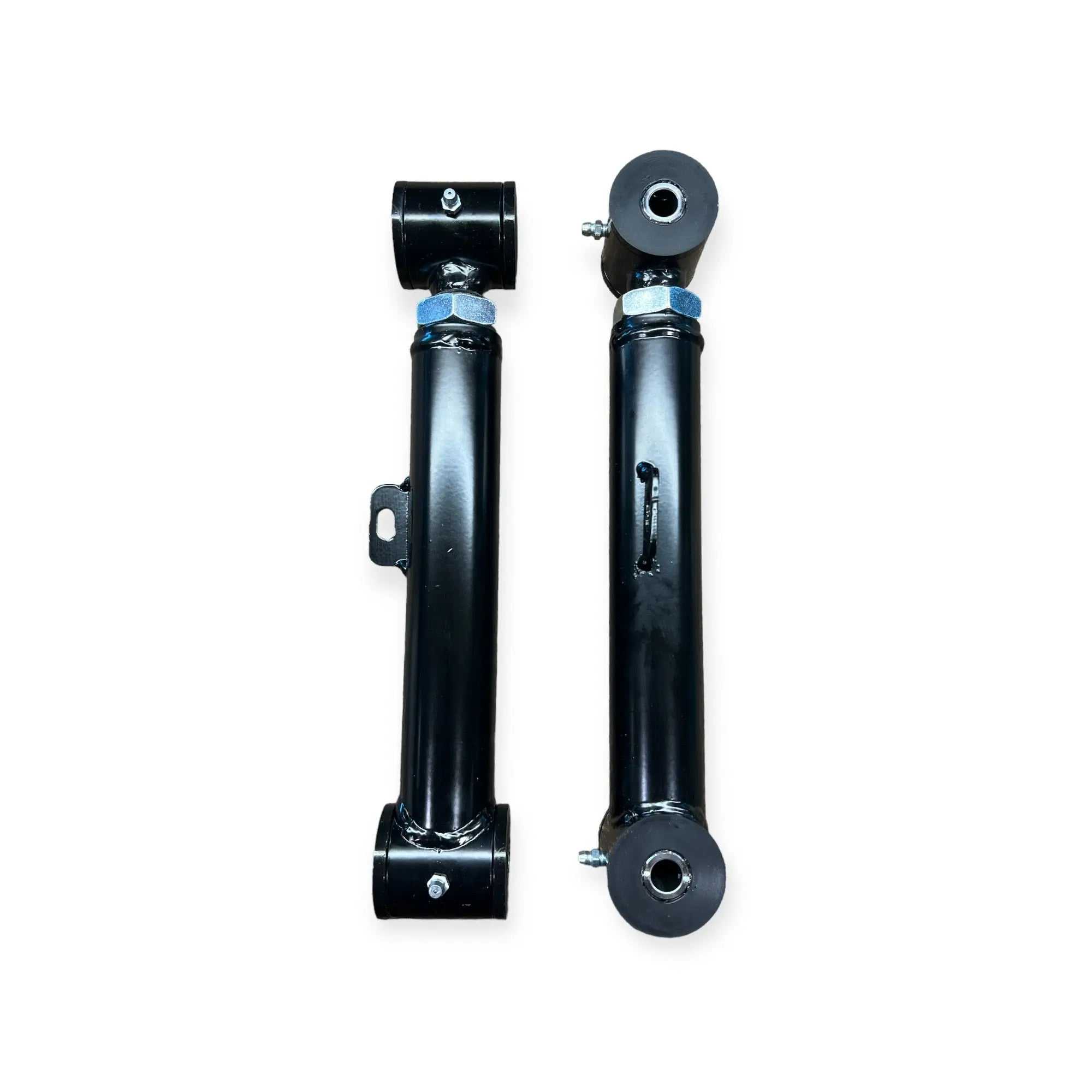 Adjustable upper rear trailing arms for 1996-2002 Toyota 4Runner by Apoc Industries, showing the black metal construction and mounting points.