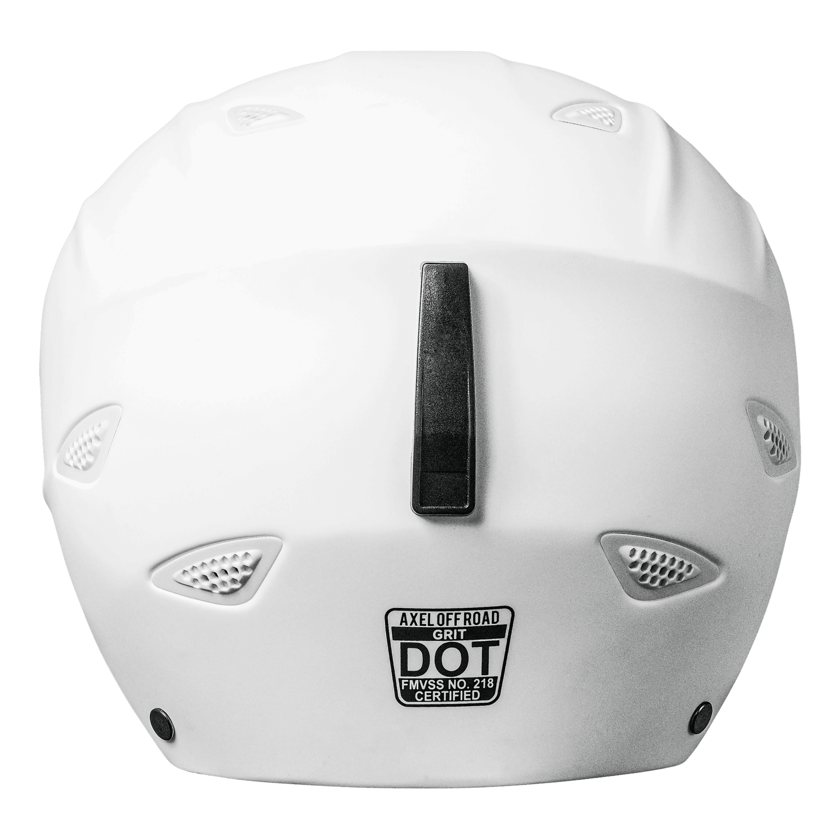 Racy black matte AXEL OFF ROAD GRIT D.O.T. helmet with sleek design, for off-road riding, shown in a small size.