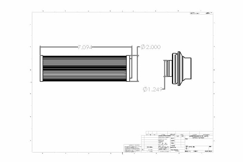 Aeromotive Filter In-Line AN-16 10 micron Cellulose 12361