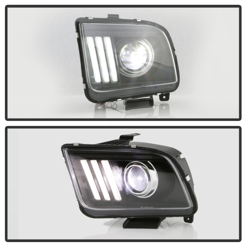 Spyder Ford Mustang 05-08 V2 High-Power LED Headlights - Black PRO-YD-FM05AP-BK 5088192