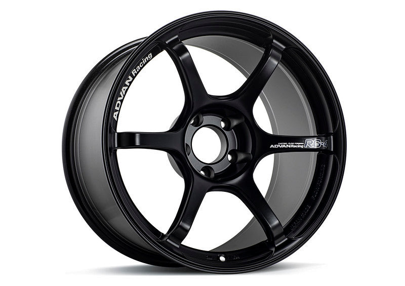 Advan RG-4 18x8.5 +37 5-114.3 Semi Gloss Black Wheel YA48H37ESB