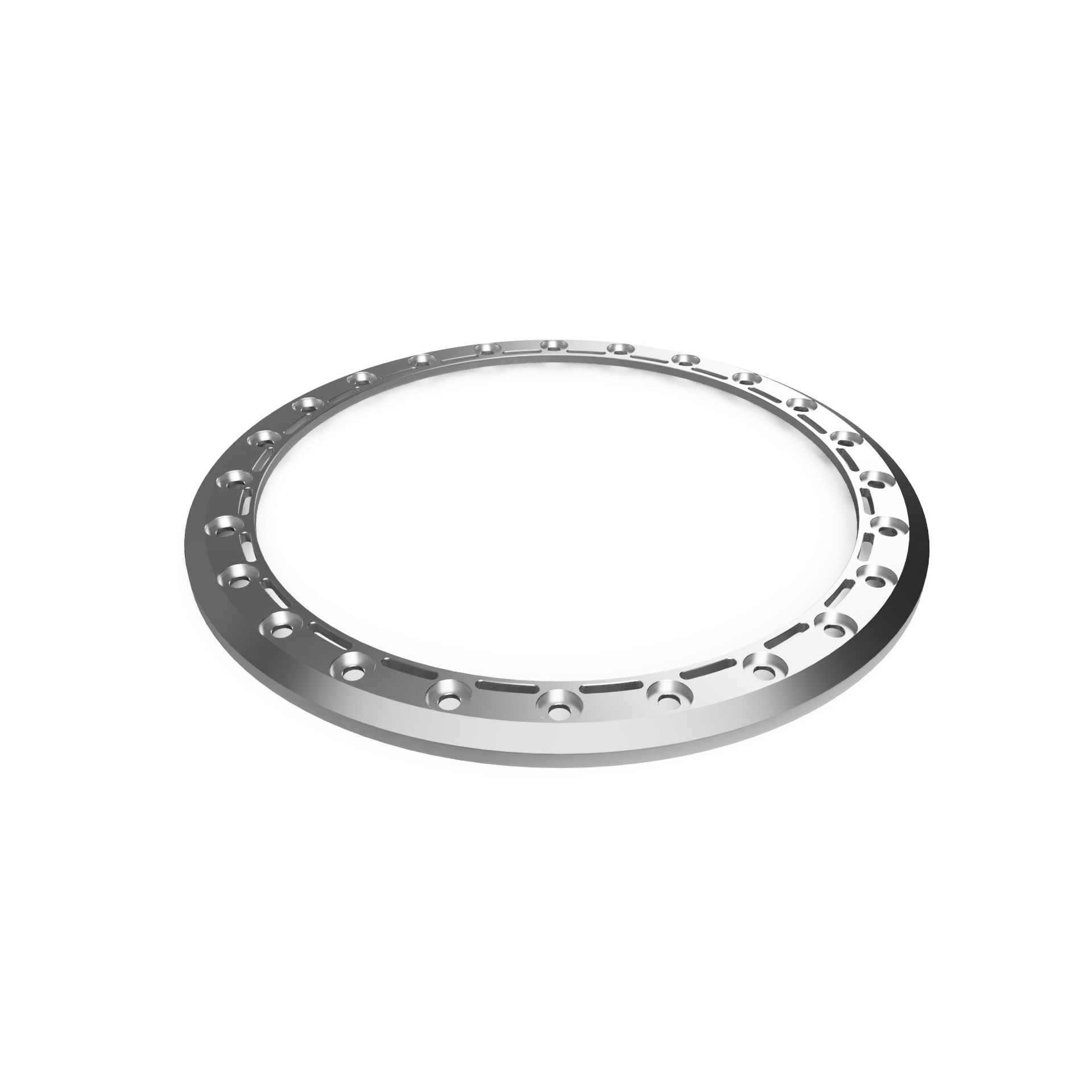 Machined aluminum simulated ring for beadlock wheel accessories by Battle Born Wheels, showcasing a sleek, durable design.