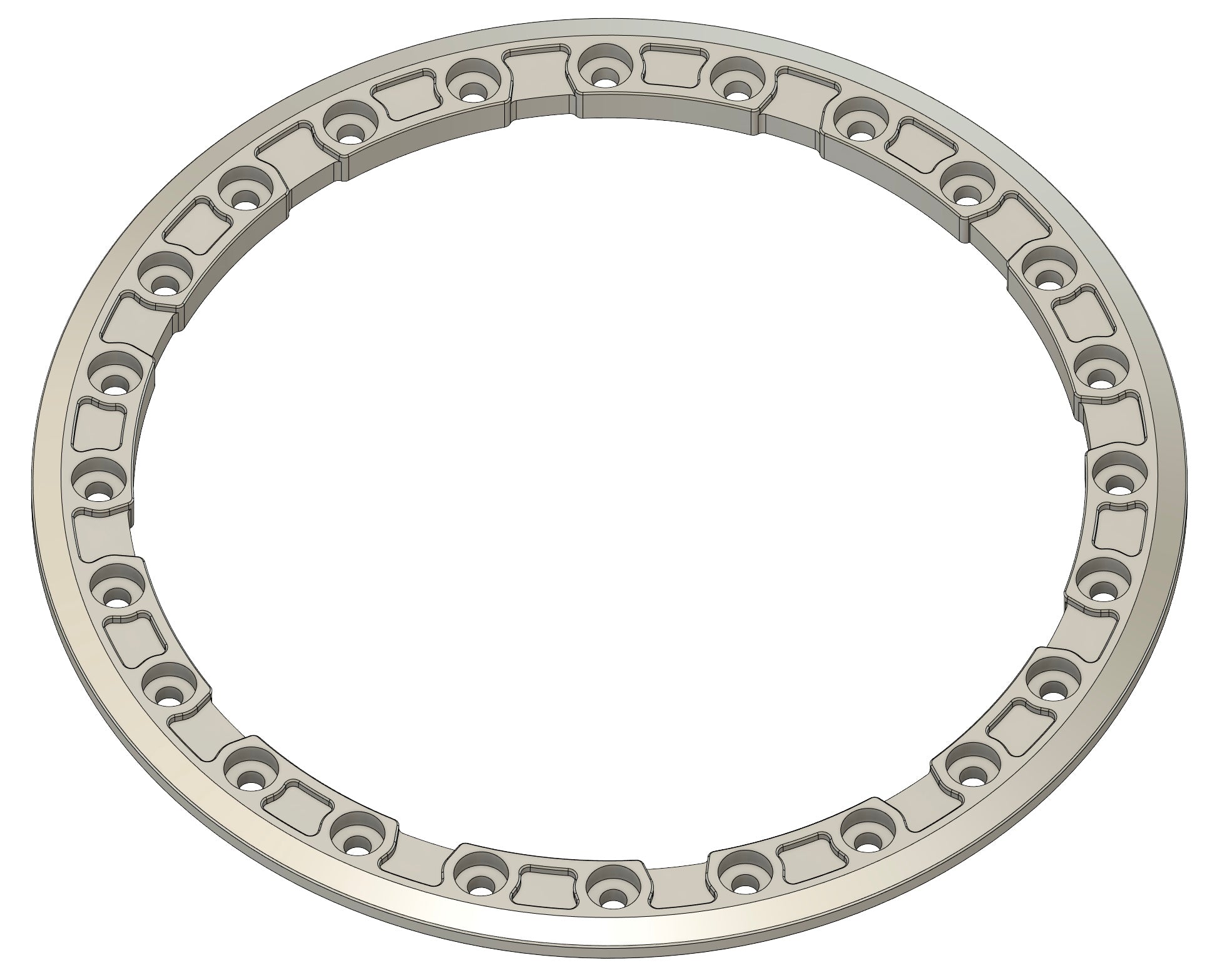 Solid machined aluminum beadlock ring from Battle Born Wheels for beadlock accessory installation on off-road wheels.