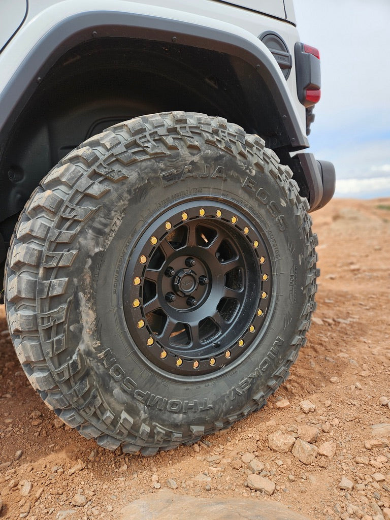 Battle Born Wheels 5-Lug & 6-Lug Billet Center Cap for Jeep beadlock accessories, 84mm outer diameter, machined finish.