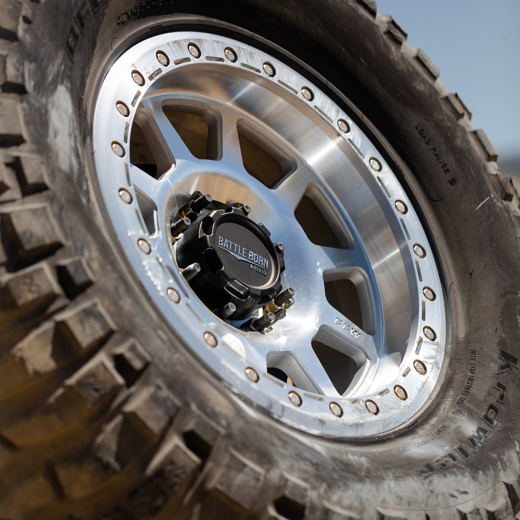 Battle Born Wheels 8 lug plastic center cap for beadlock wheels, 3.80 inches deep, designed for durable wheel accessory use.