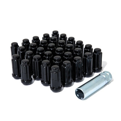 Black Battle Born Wheels lug nut installation kit with 5/6 lug and 1/2 inch UNF spline for securing vehicle wheels.