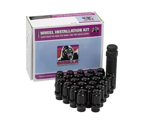 Black Battle Born Wheels lug nut installation kit with 5/6 lug and 1/2 inch UNF spline for secure wheel attachment.
