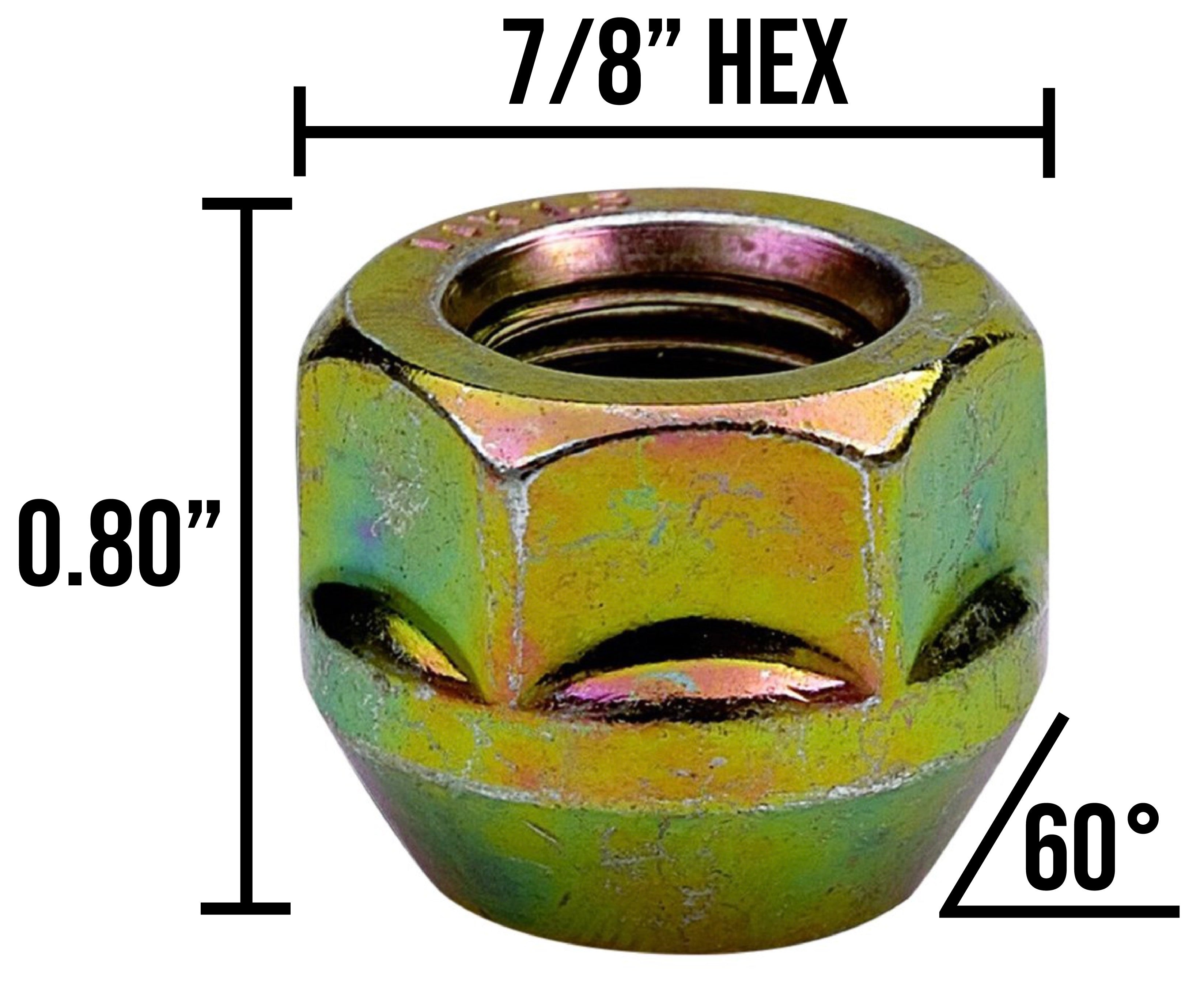 Open end lug nut by Battle Born Wheels, M14-1.50 thread, durable steel construction for secure wheel attachment.