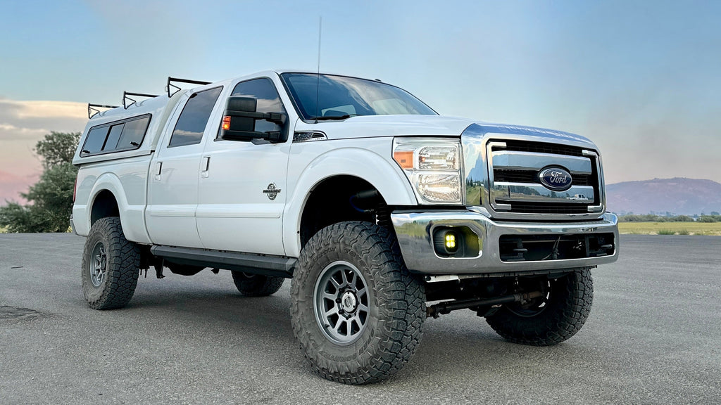 Gray Battle Born Wheels Sierra HoldFast 17x8 inch wheels with 5x5.0mm bolt pattern and 4.75-inch offset.