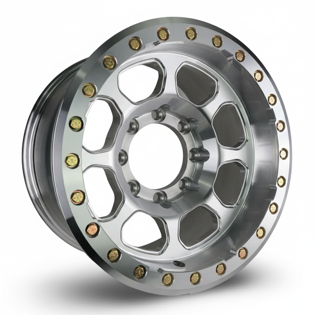 Battle Born Wheels Delta Forged Beadlock Wheels 17x8 with 5/6-lug pattern and machined beadlock ring for Jeep JK, JL, JT.