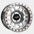 Battle Born Wheels KILO forged simulated wheels 17x9 inches with 5x5.13 bolt pattern, machined finish, drain holes, for Jeep JK, JL, JT