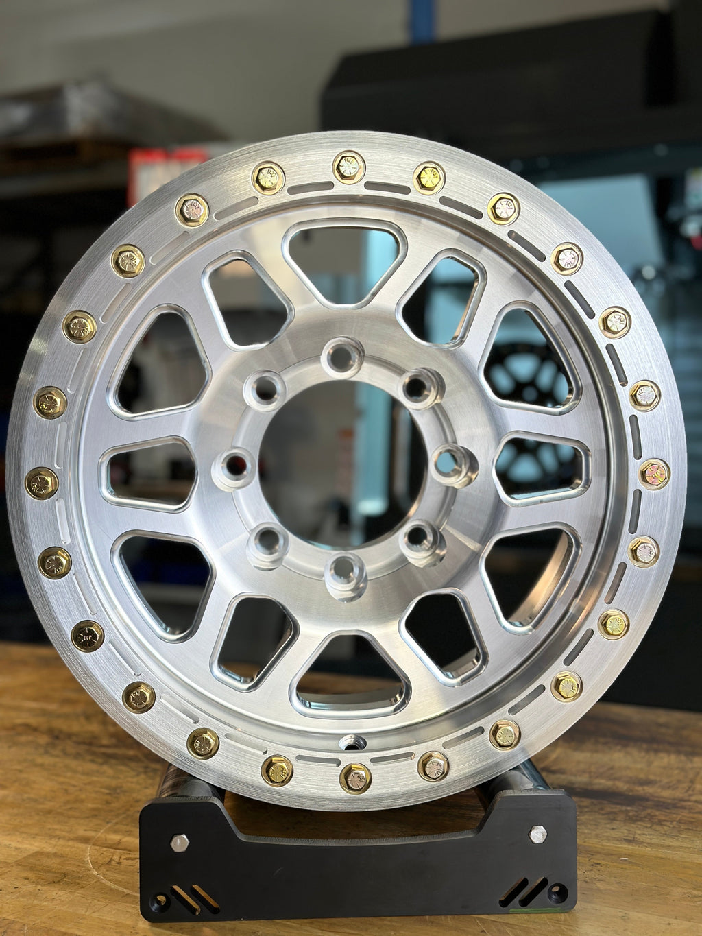 Battle Born Wheels KILO Forged 17x9 Jeep wheels with simulated ring, drain holes, and 5x5 bolt pattern for Jeep JK, JL, JT models.
