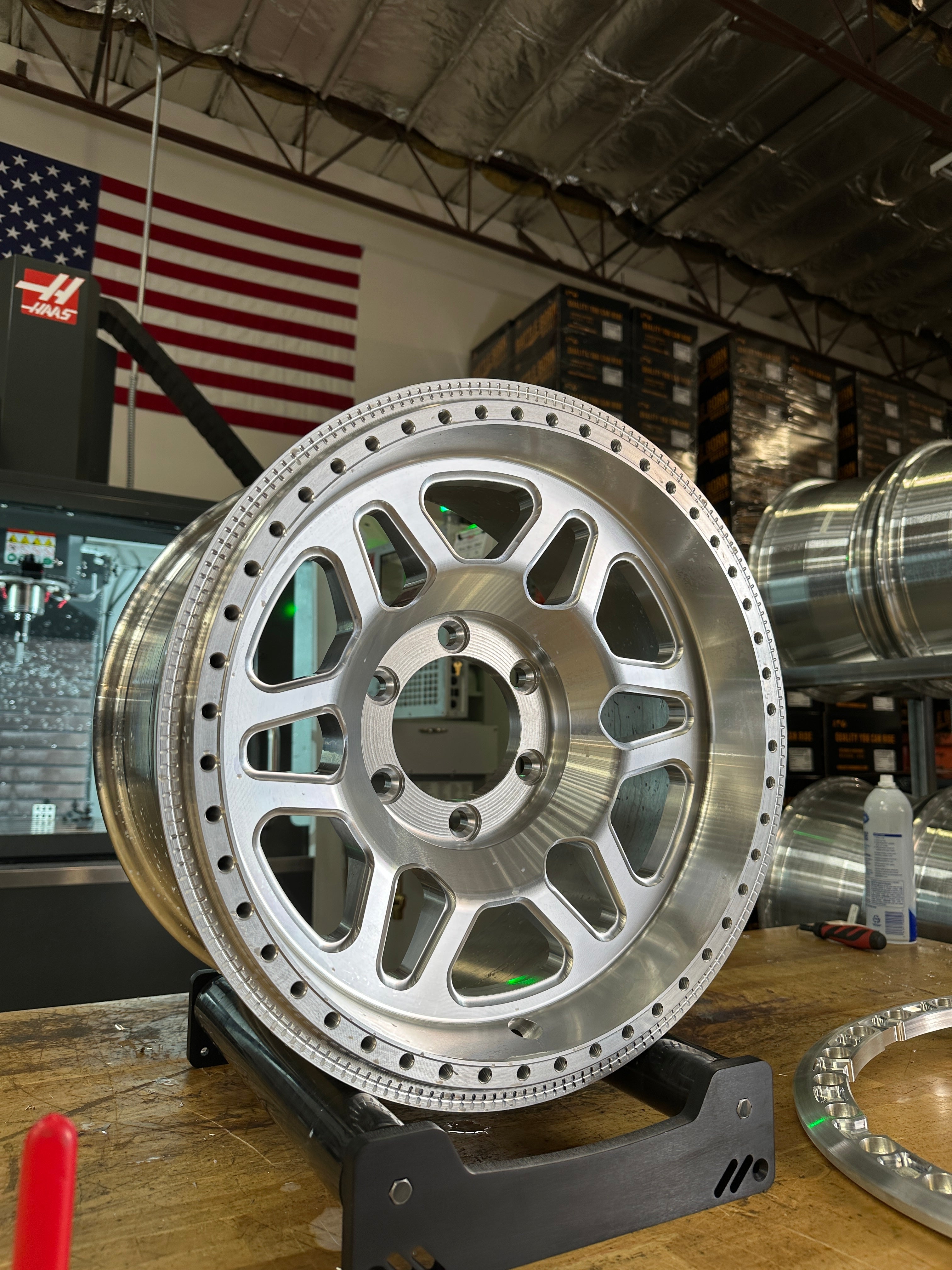 Battle Born Wheels KILO forged simulated wheels, 17x9 inches, with machined finish and drain holes for Jeep JK, JL, JT models.