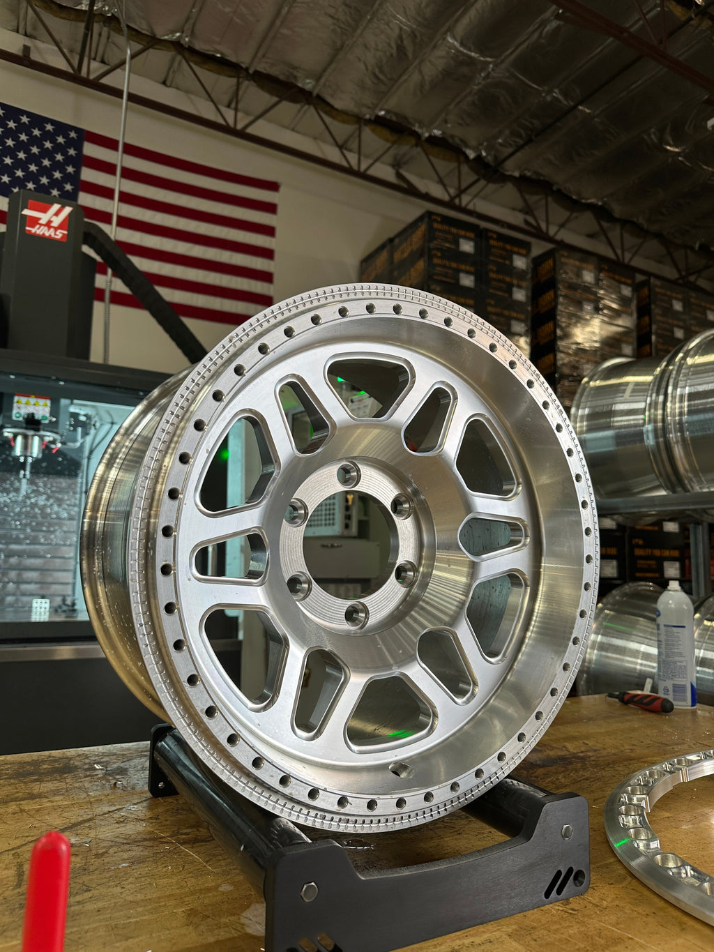 Battle Born Wheels KILO Forged simulated wheels, 17x9 inch, 5x5.13 bolt pattern, machined finish with simulated ring and drain holes.