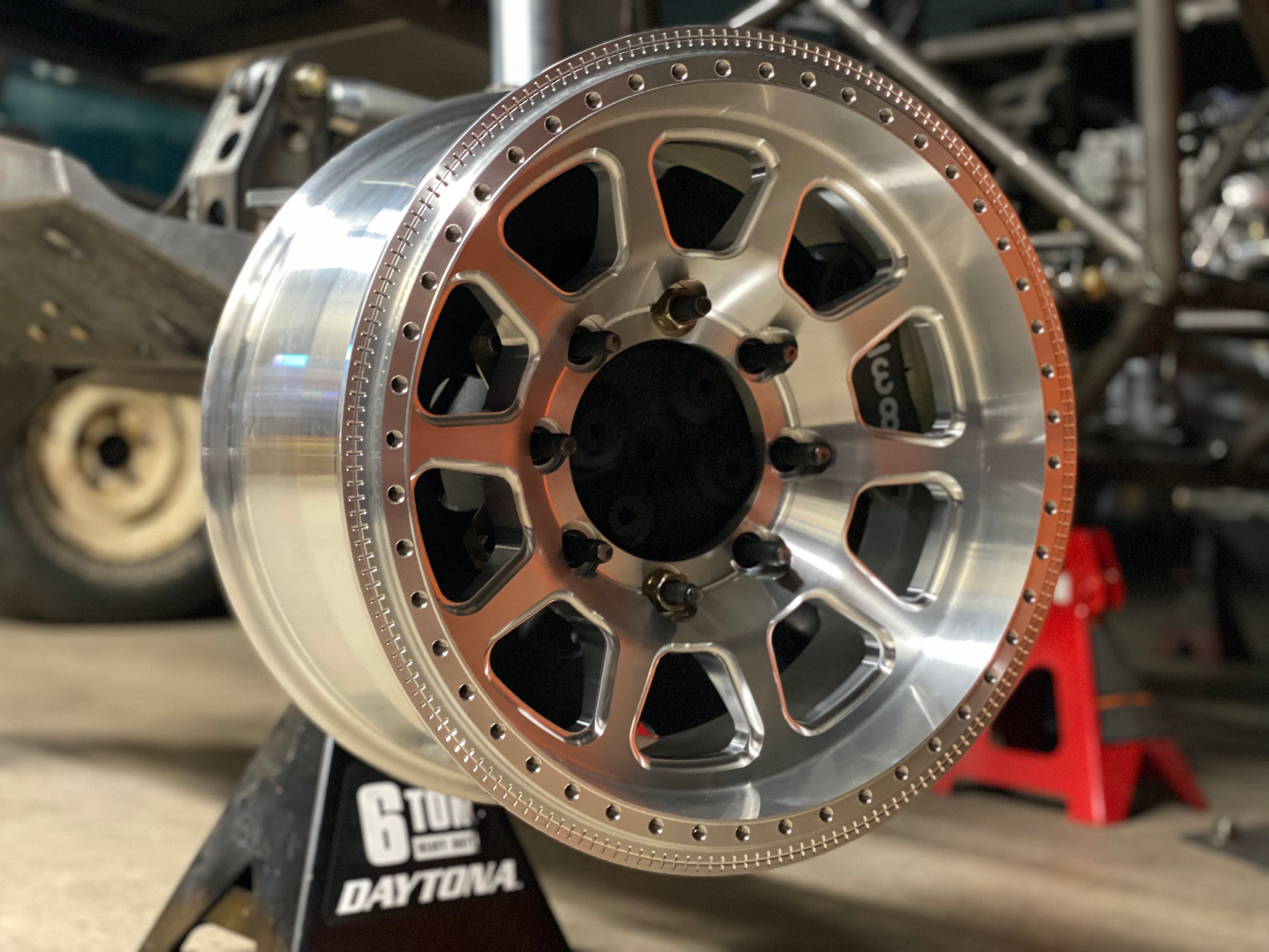 Battle Born Wheels Sierra forged simulated 17x9 Jeep wheel with machined ring, drain holes, and 5x5.13 bolt pattern for Jeep JK, JL, JT