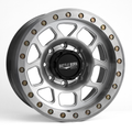 Battle Born Wheels Whiskey Forged simulated Jeep wheels 17x9 with 5x5 bolt pattern, machined finish, drain holes, and ring design