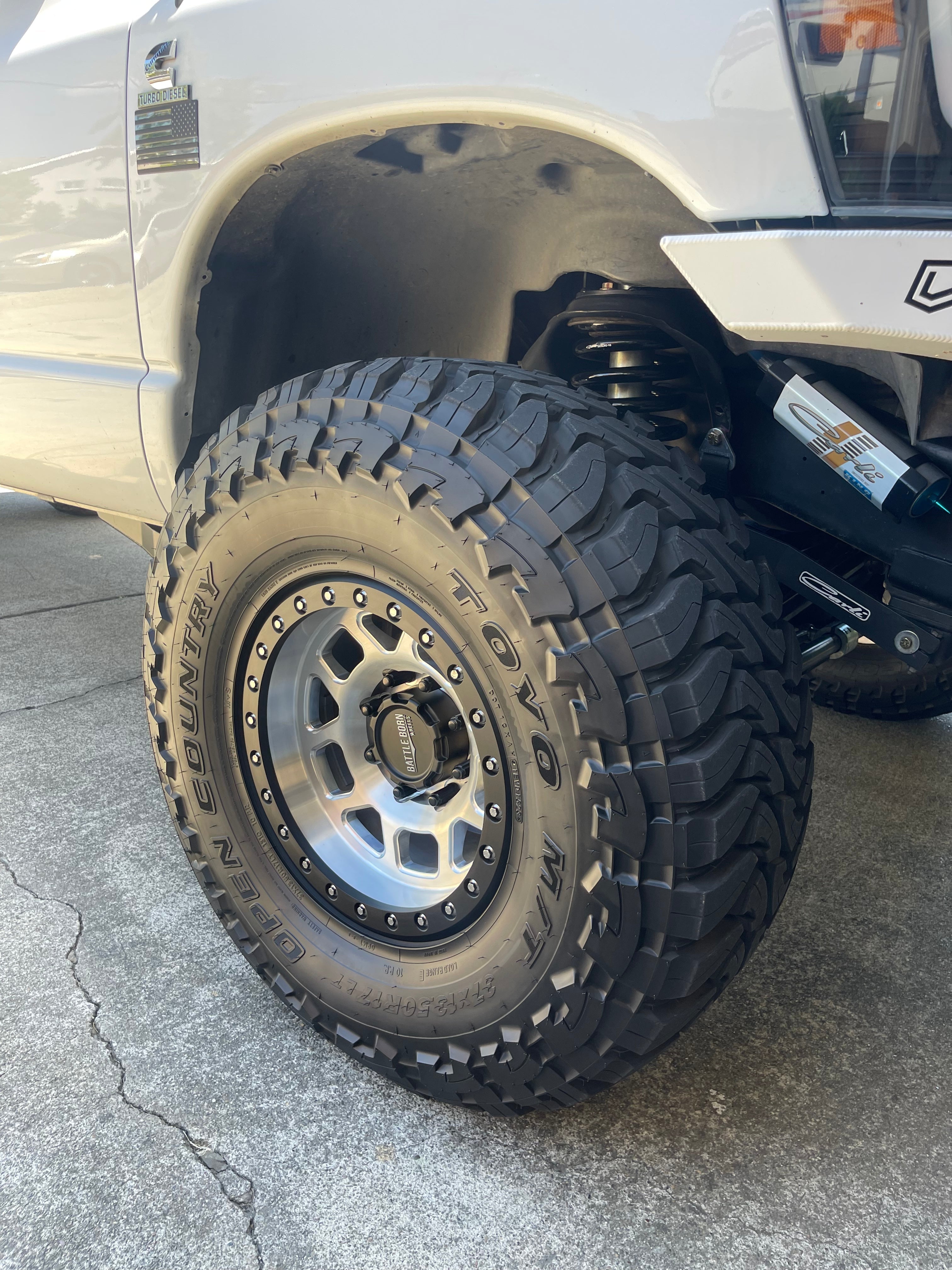 Battle Born Wheels Whiskey forged simulated wheels, 17x9 inches, with 5x5 bolt pattern, machined finish, drain holes, for Jeep JK, JL, JT