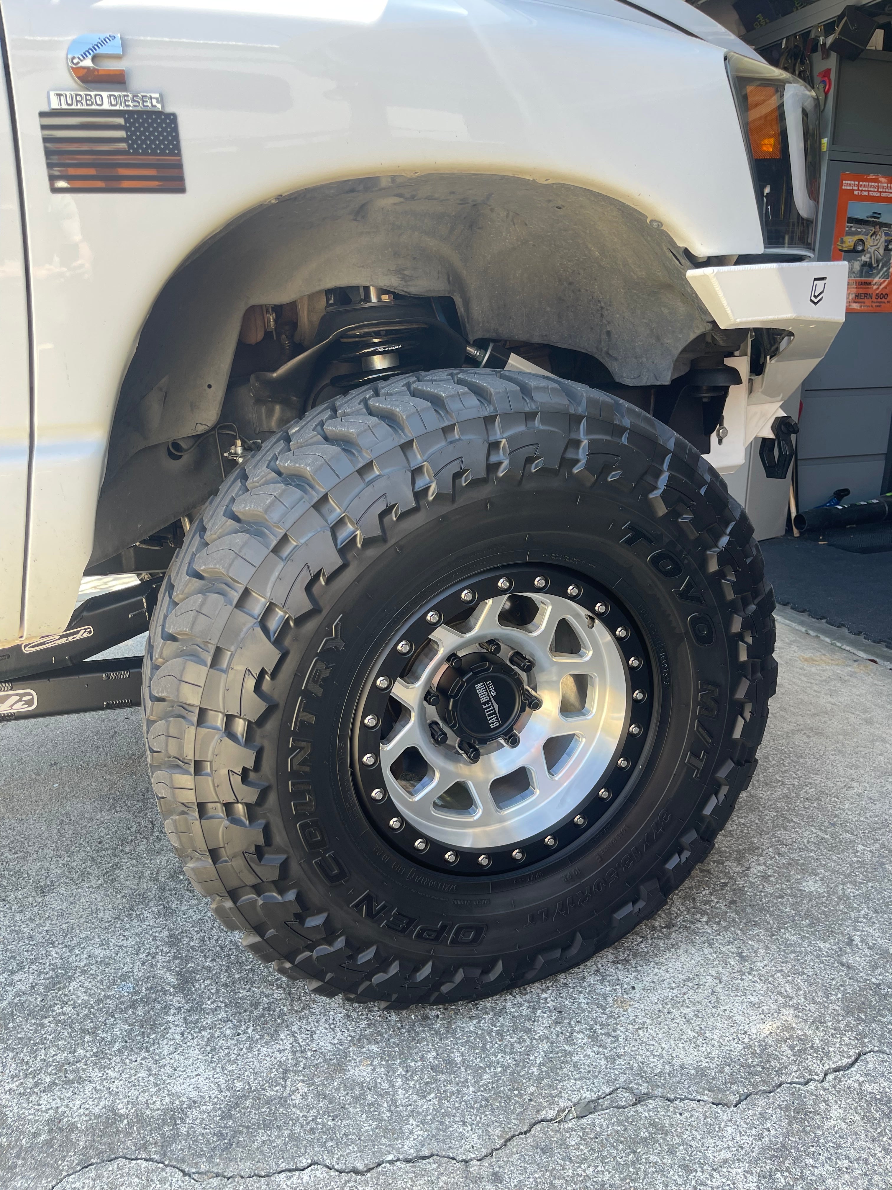 Battle Born Wheels Whiskey Forged simulated wheels, 17x9 inches, with ring drain holes for Jeep JK, JL, JT models.