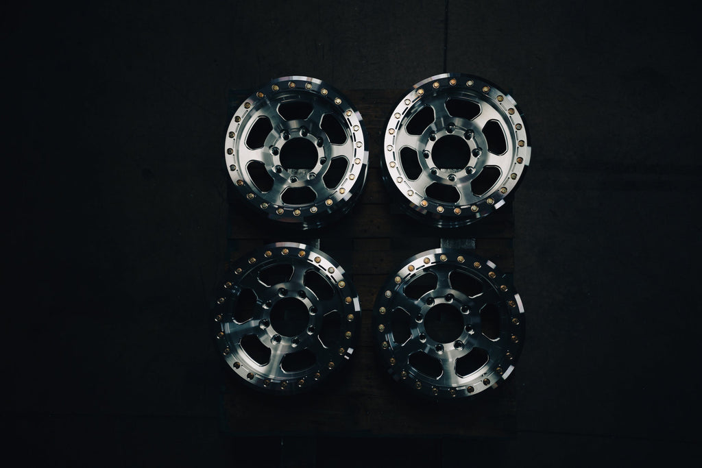Battle Born Wheels X-RAY forged 17x9 Jeep wheels with simulated ring and drain holes, designed for Jeep JK, JL, JT models.