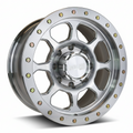 Battle Born Wheels Delta Forged HoldFast simulated wheels, 18x9 inches, 8x6.5 bolt pattern, machined finish, 13mm offset.