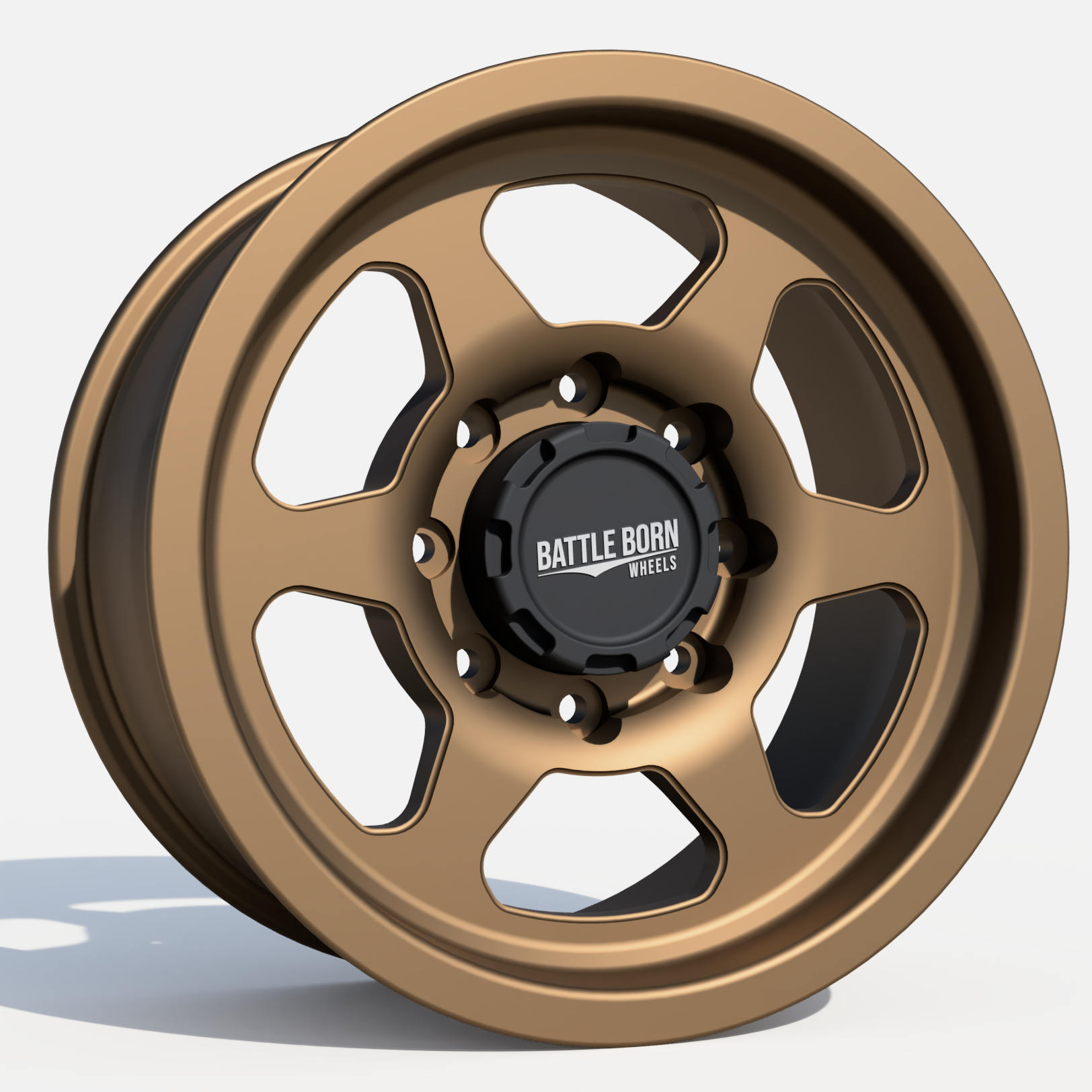 Battle Born Wheels X-RAY Forged HoldFAST 18x9 inch wheels with 8x6.5 bolt pattern and 13mm offset, machined finish.