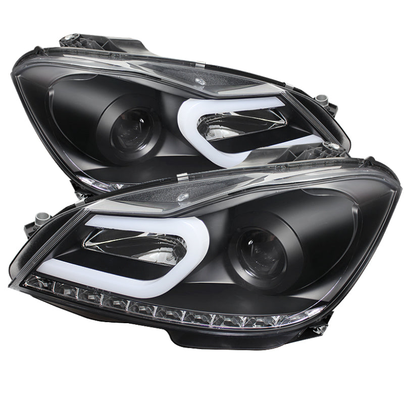 Spyder Mercedes Benz W204 C-Class 12-13 Projector Halogen Model- DRL Blk PRO-YD-MBW20412-DRL-BK 5074249