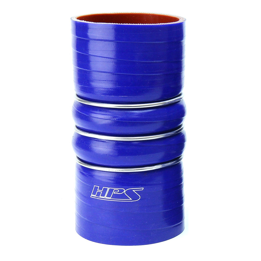 HPS Performance Products HPS 2-1/4" ID, 6" Length, Silicone Charge Air Cooler CAC Hose Double Hump Coupler Bellow Cold Side, High Temp 4-ply Reinforced, 57mm ID