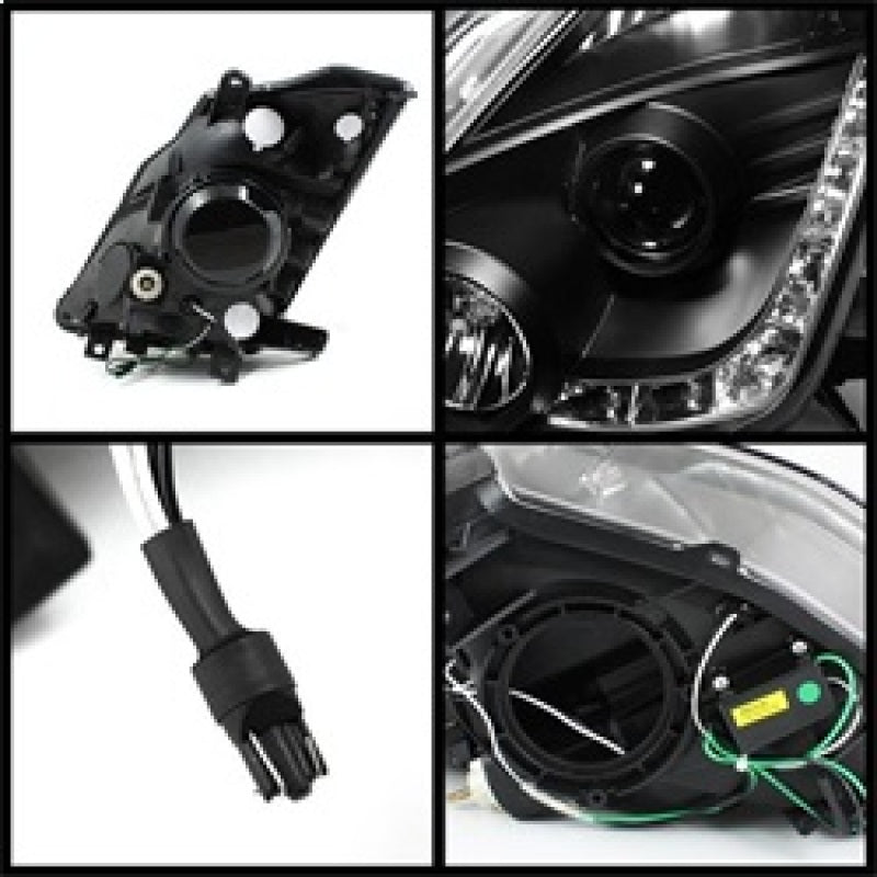 Spyder Nissan 350Z 03-05 Projector Headlights Halogen Model Only - DRL Black PRO-YD-N350Z02-DRL-BK 5064738
