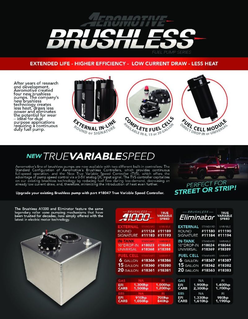 Aeromotive Fuel Pump - Universal - In-Tank Brushless Eliminator 18369