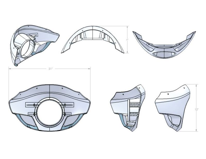 Burly Brand Touring Sport Fairing Tall B10-2003