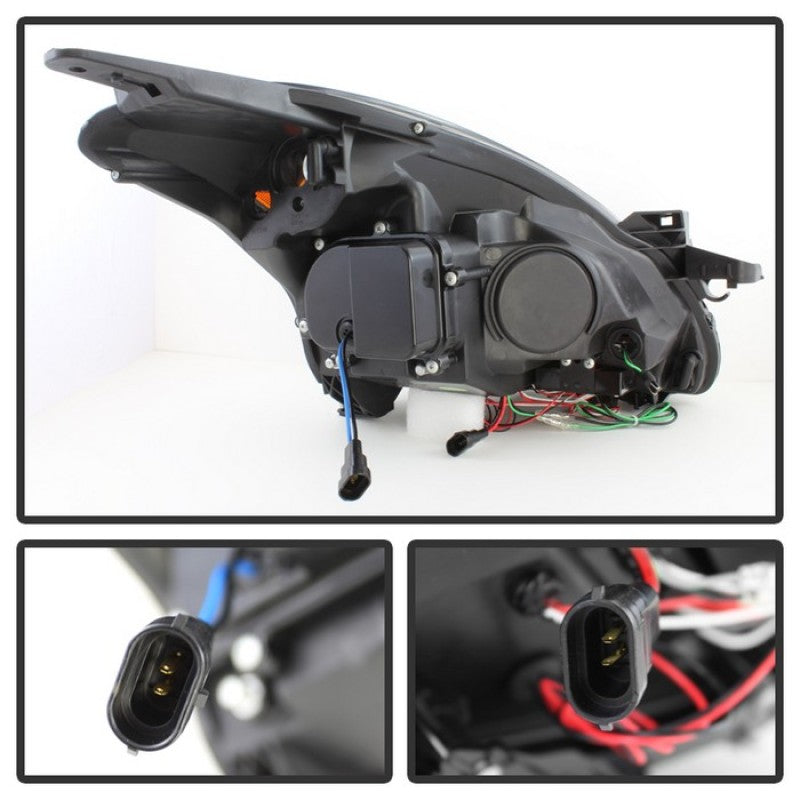 Spyder Nissan Altima 4Dr 10-12 Projector Headlights Light DRL LED Halo Blk PRO-YD-NA104D-LTDRL-BK 5076830