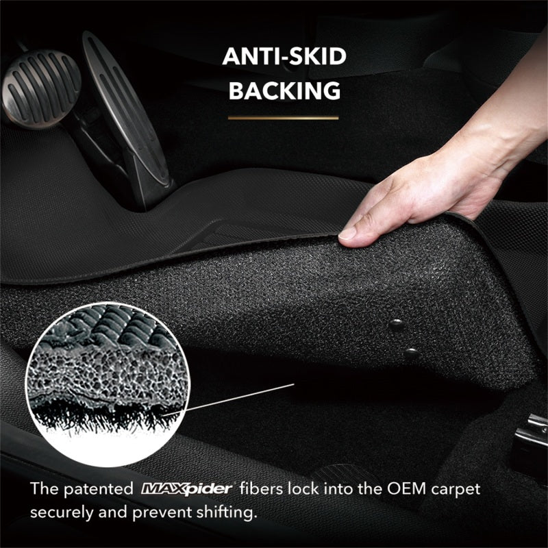 3D MAXpider 2012-2018 Audi A6/A7/S6/S7/RS7 Kagu 2nd Row Floormats - Black L1AD02221509