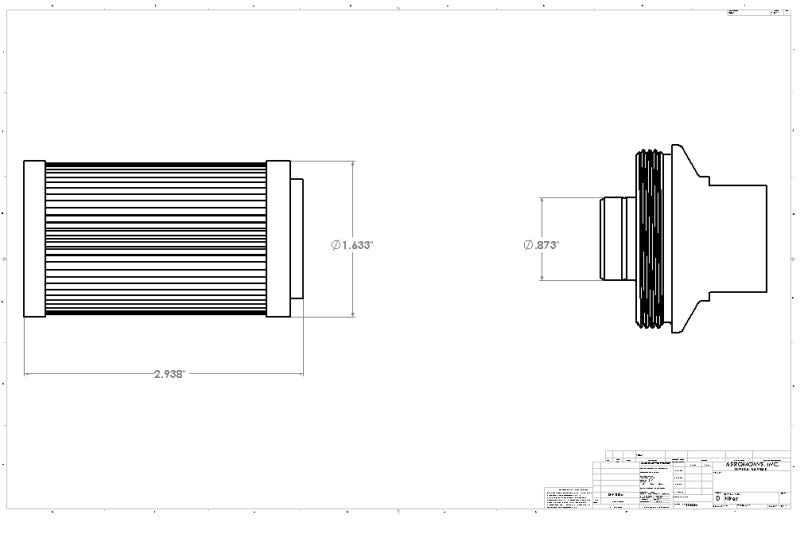 Aeromotive 100 Micron Stainless Filter Male AN-08
