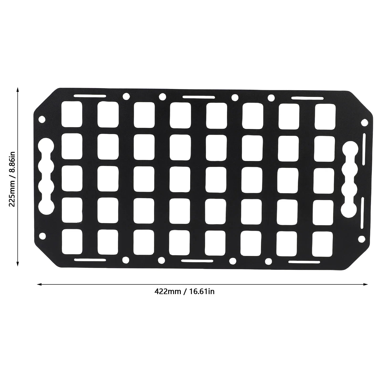 Truck Bed Molle Panel Aluminium Alloy Multifunctional L Track Storage Organizer for Car SUV RV