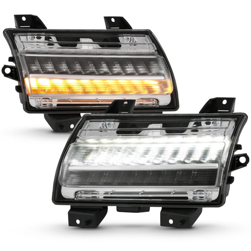 ANZO 18-19 Jeep Wrangler JL Halogen Chrome Clear w/ Sequential Signal 511083