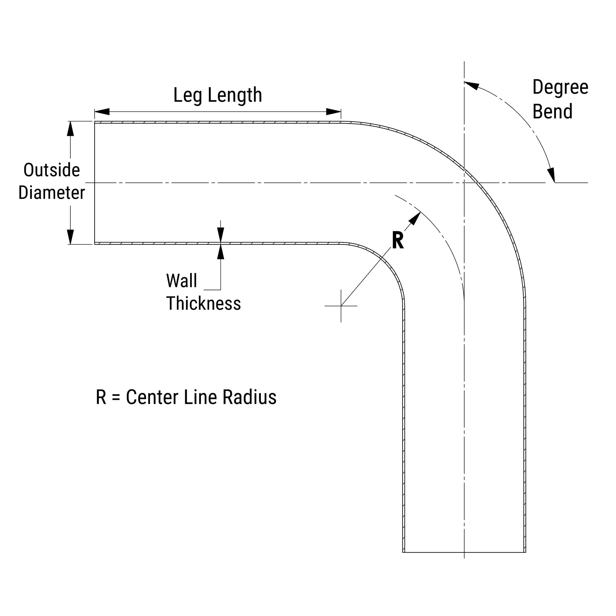 HPS Performance Products HPS 2-3/4" OD 35 Degree Bend 6061 Aluminum Elbow Pipe Tubing 16 Gauge w/ 4-5/16" CLR