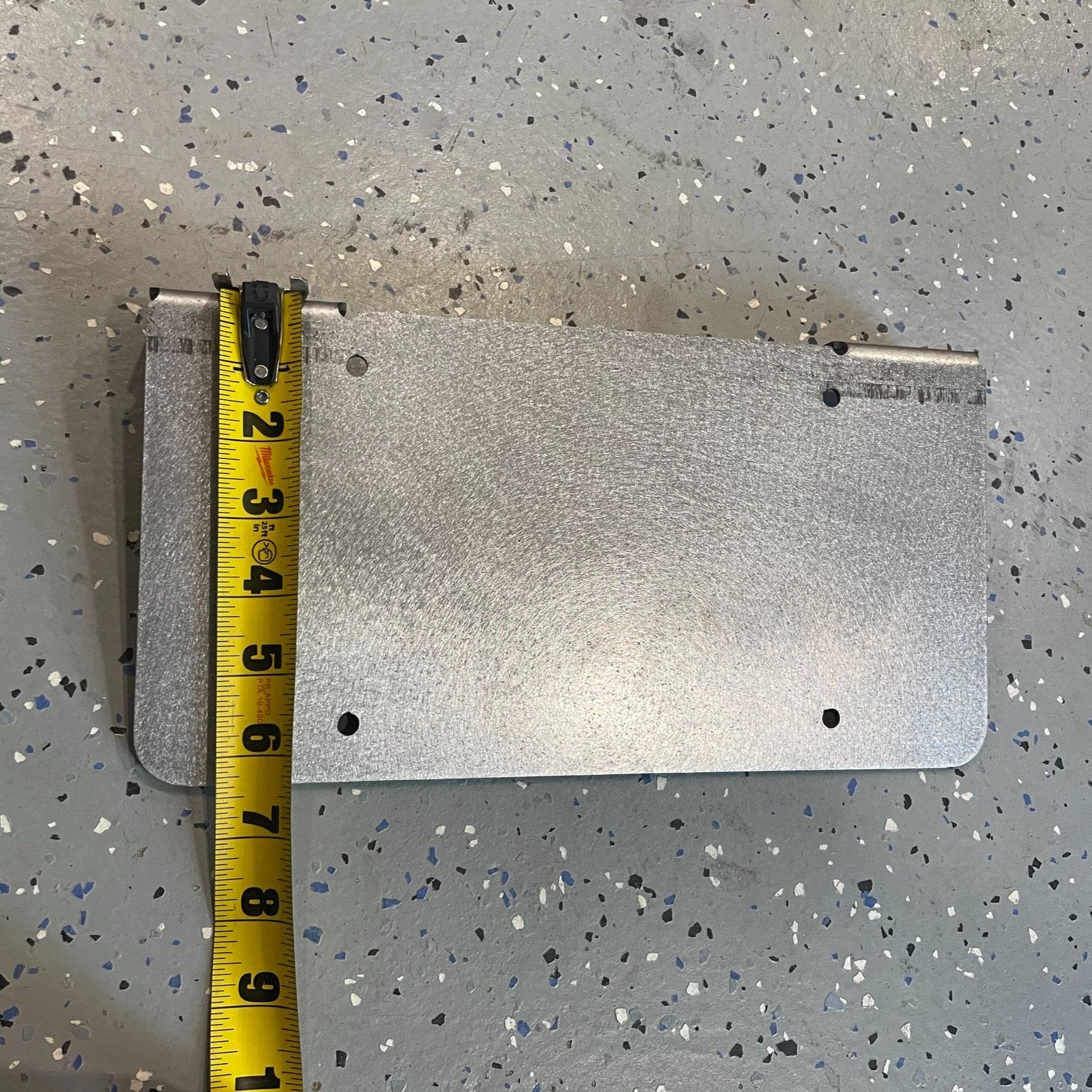Heavy-duty steel bottom top license plate holder for trailers, RVs, semi-trucks, and campers by Elevate Metalcraft.