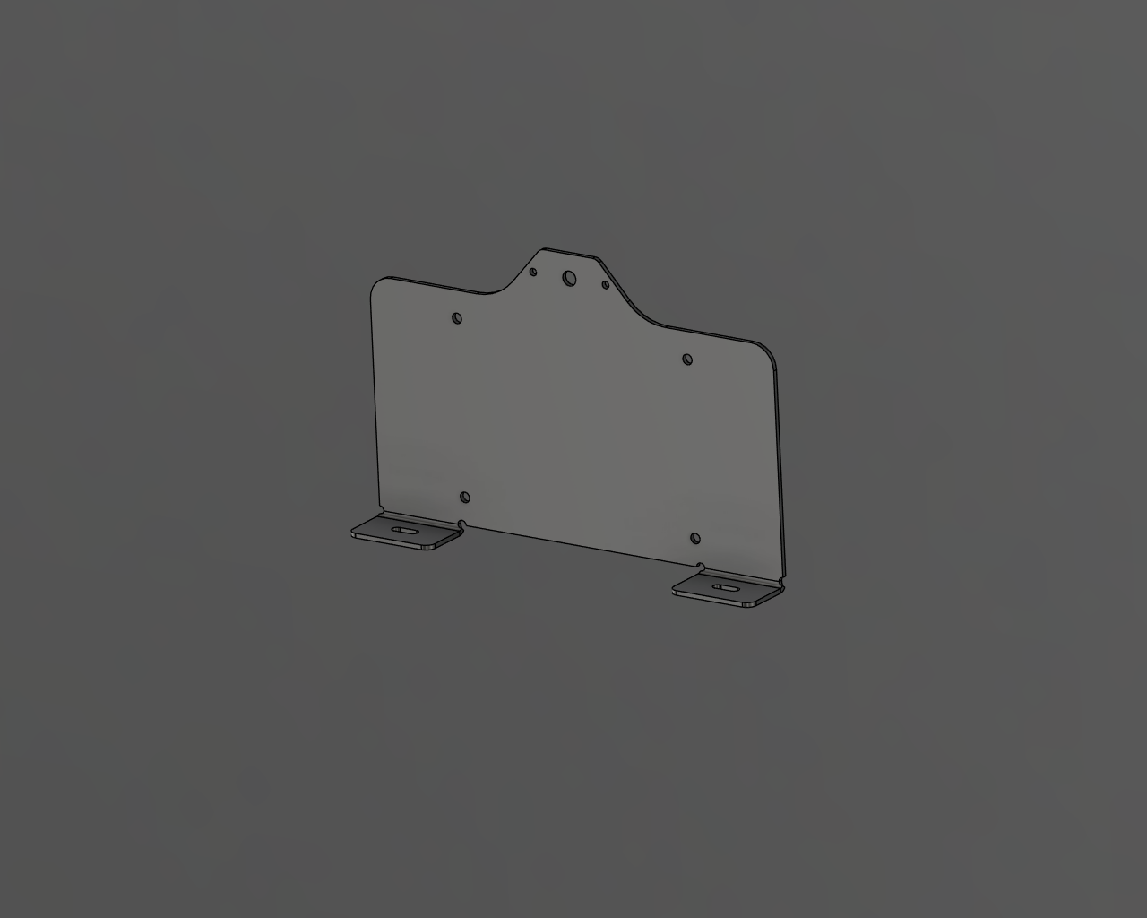 Heavy-duty steel bottom top mount license plate holder for trailers, flatbeds, RVs, and semi-trucks with bolt-on design and LED light.