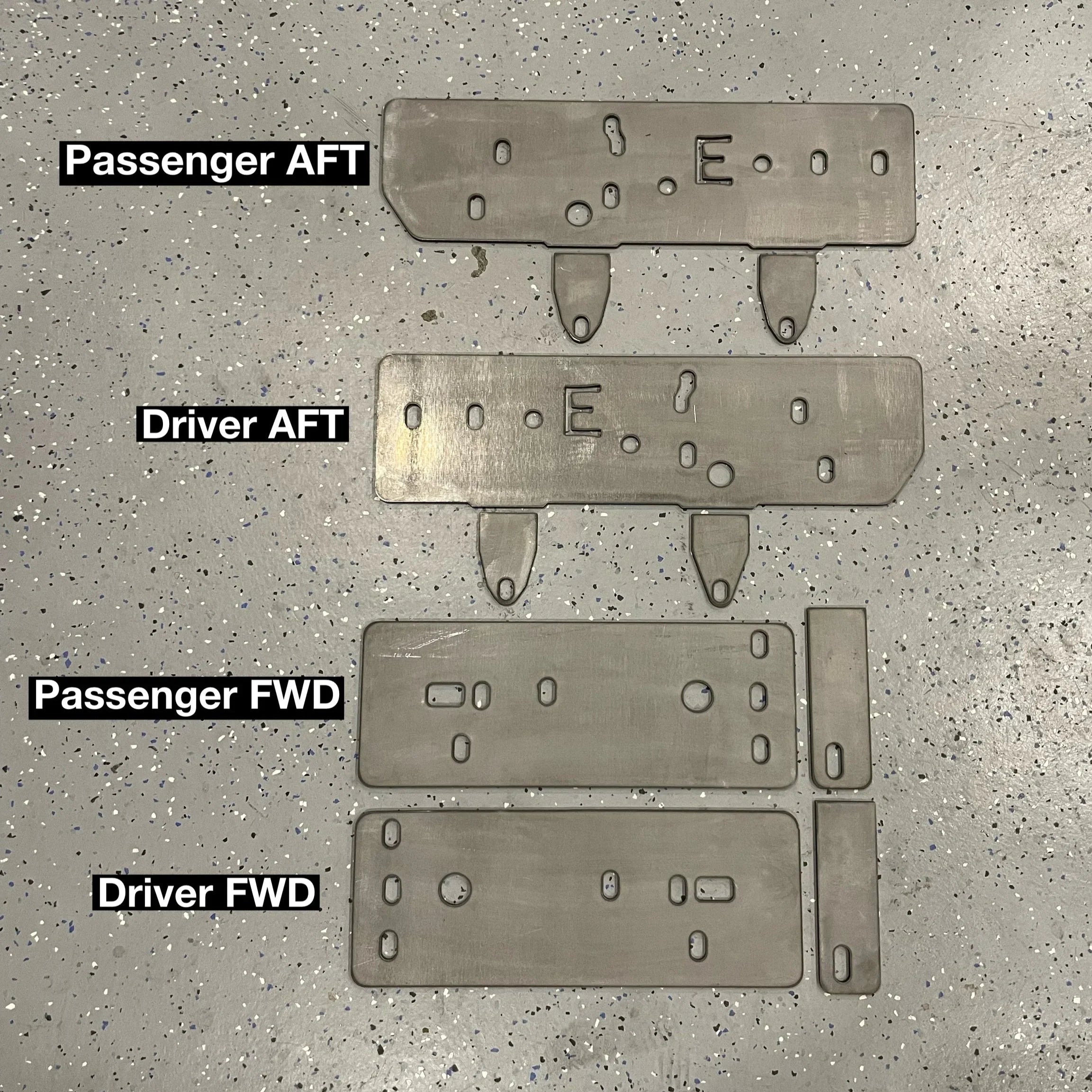 Elevate Metalcraft bolt-on frame mount plate sets for Lexus GX470 2003-2009 rock sliders, durable metal construction, detailed installation parts.