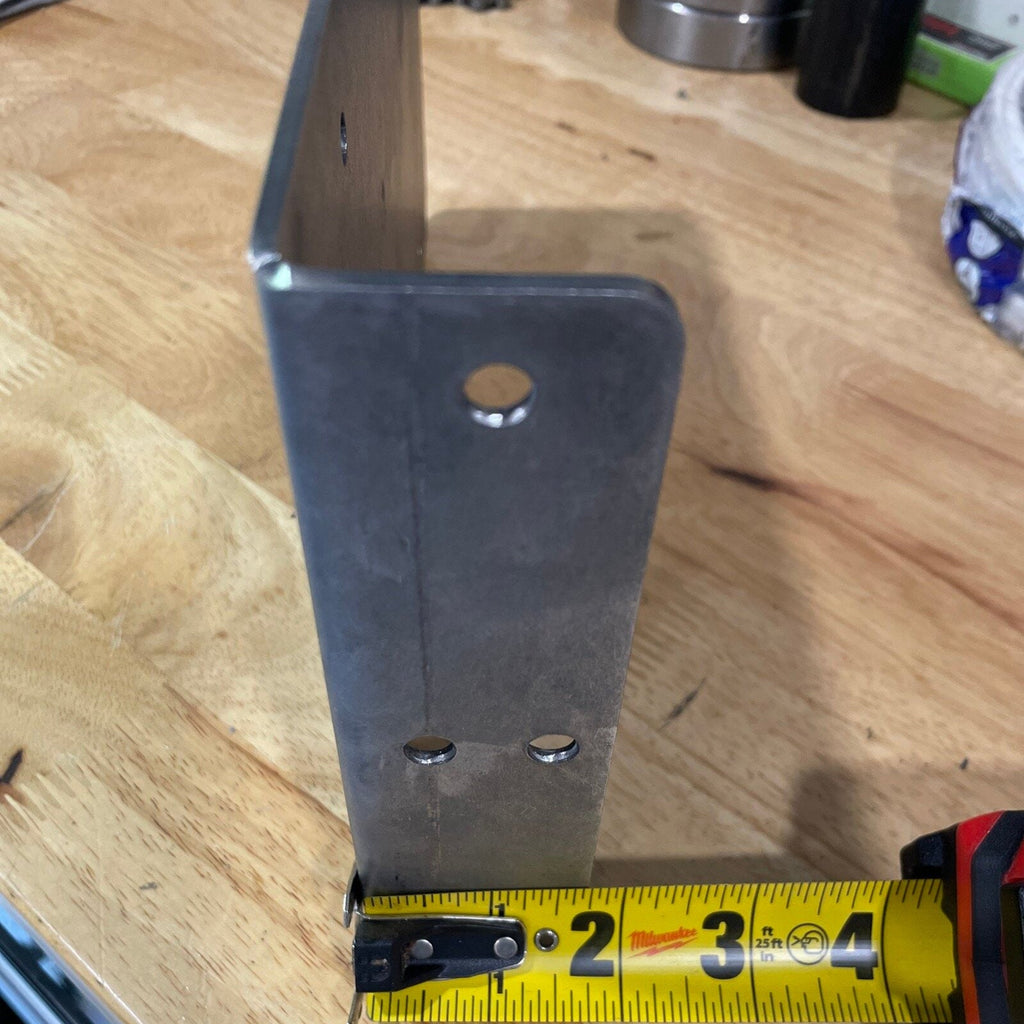 Heavy-duty steel side mount license plate holder for trailers, flatbeds, and RVs by Elevate Metalcraft.
