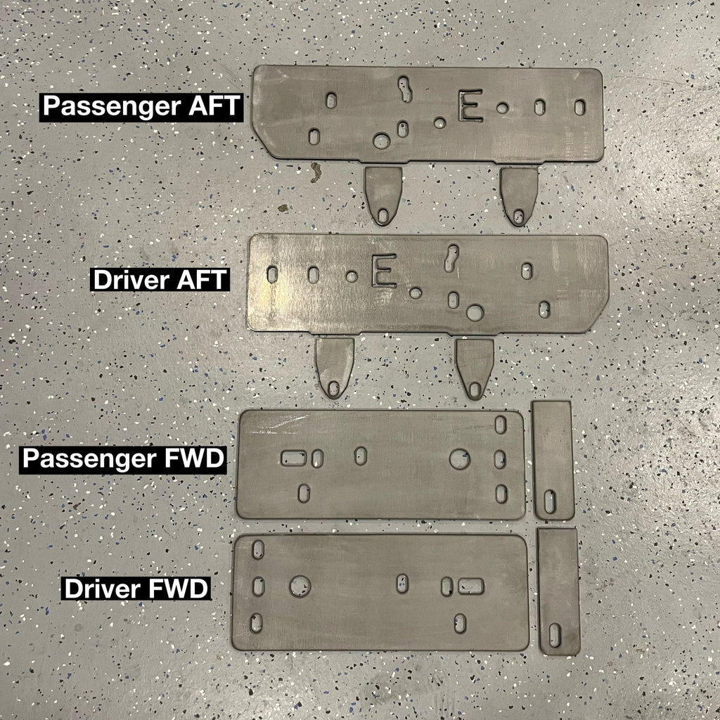 Toyota 4Runner 2003-2009 Rock Slider Bolt-On Frame Mount Plate Sets by Elevate Metalcraft, showing sturdy metal mounting plates.