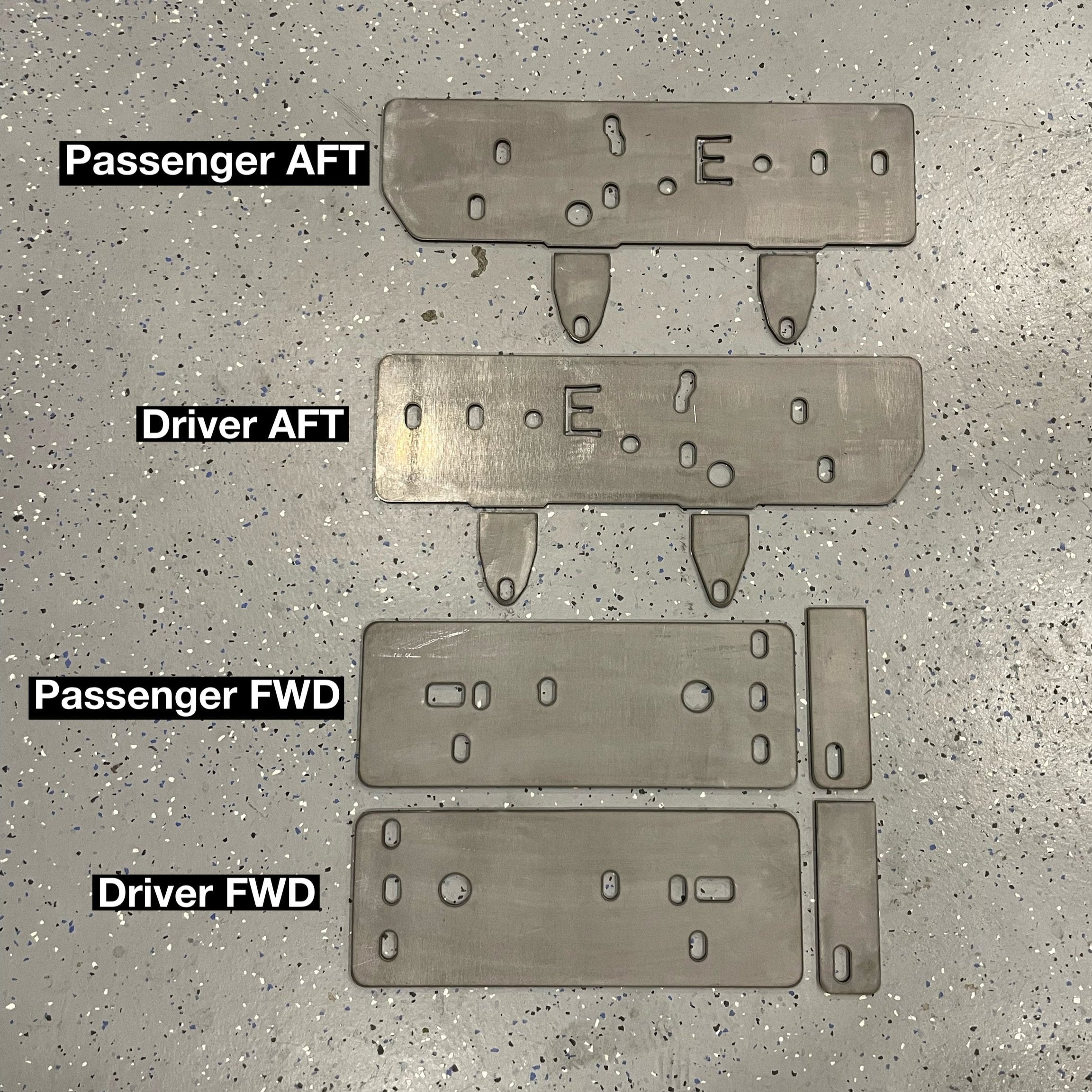 Toyota 4Runner 2003-2009 Rock Slider Bolt-On Frame Mount Plate Sets by Elevate Metalcraft, showing sturdy metal mounting plates.