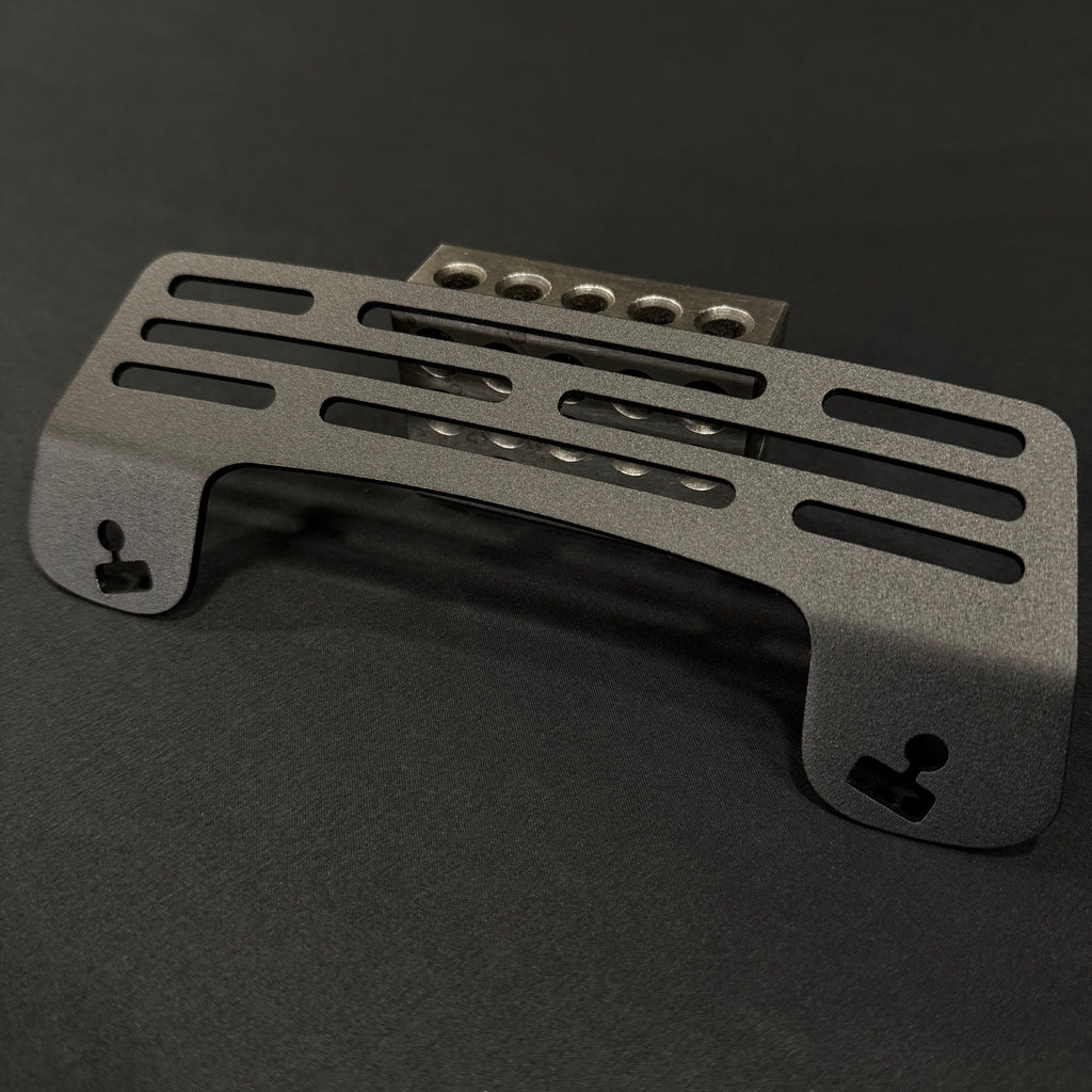 Elevate Metalcraft A-Pillar Grab Handle Accessory Mount in raw tumbled steel for 2003-2009 Toyota 4Runner 4th Gen, holds phones and radios.
