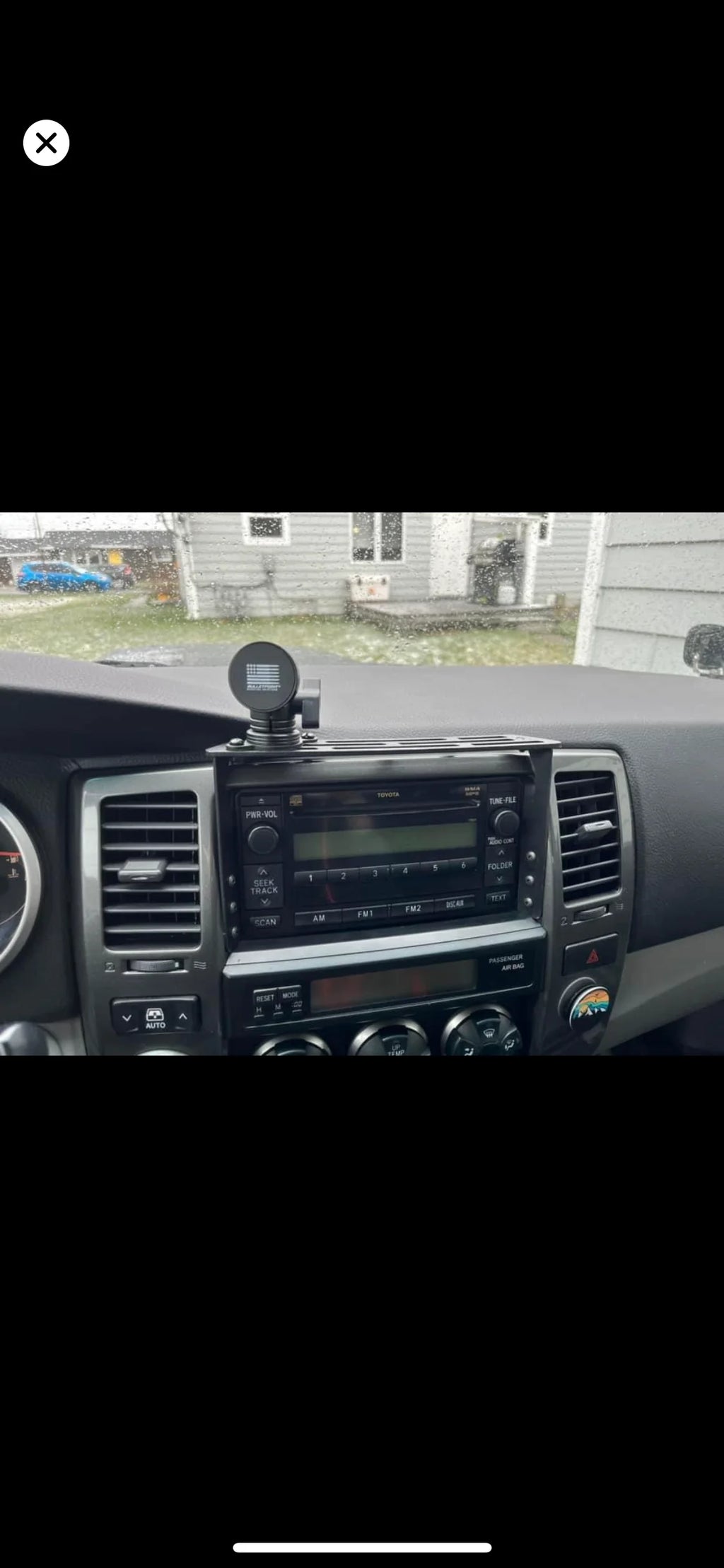 Elevate Metalcraft dash mount for 2003-2009 Toyota 4Runner, steel, slim design, for phone, tablet, radios, overlanding accessories.