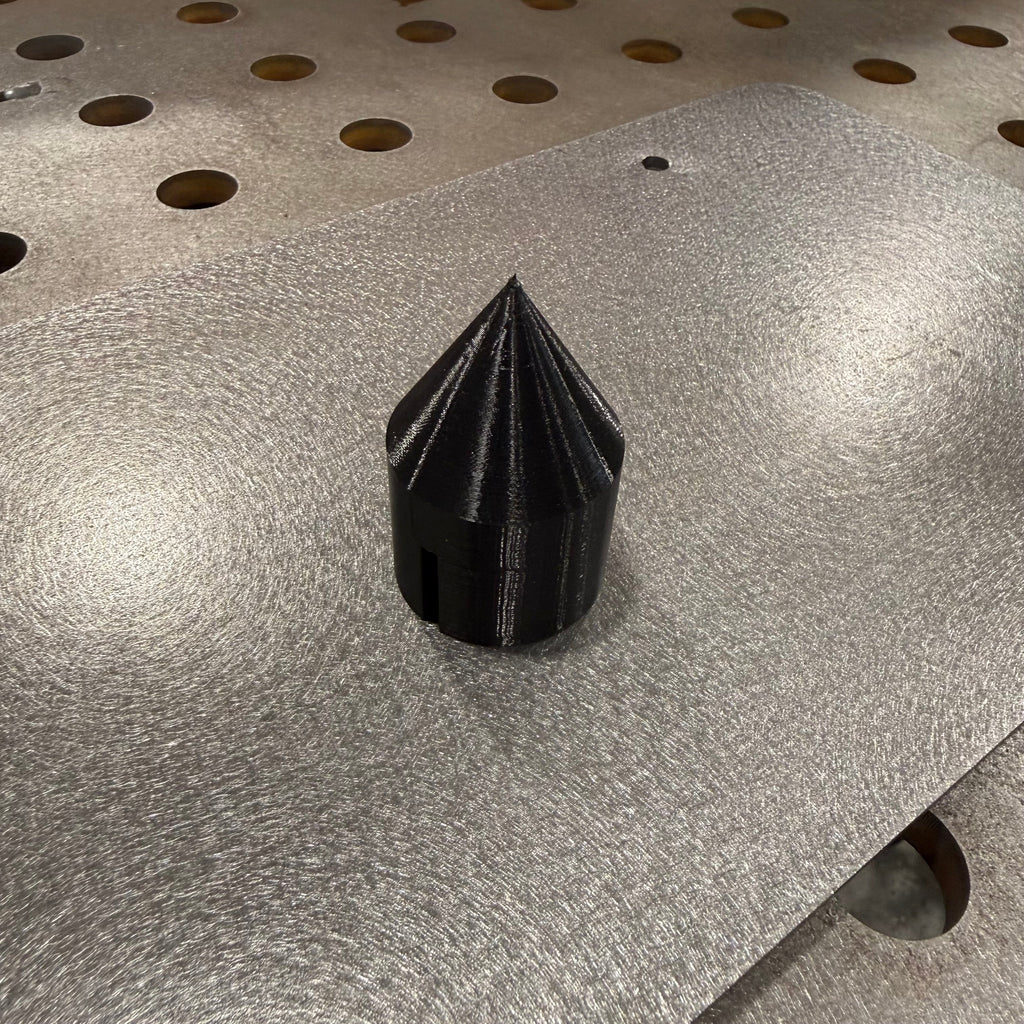 Elevate Metalcraft Hypertherm Sync Machine Torch Edge & Center Finder for CNC Plasma tables, featuring 3D-printed design and precise alignment tools.