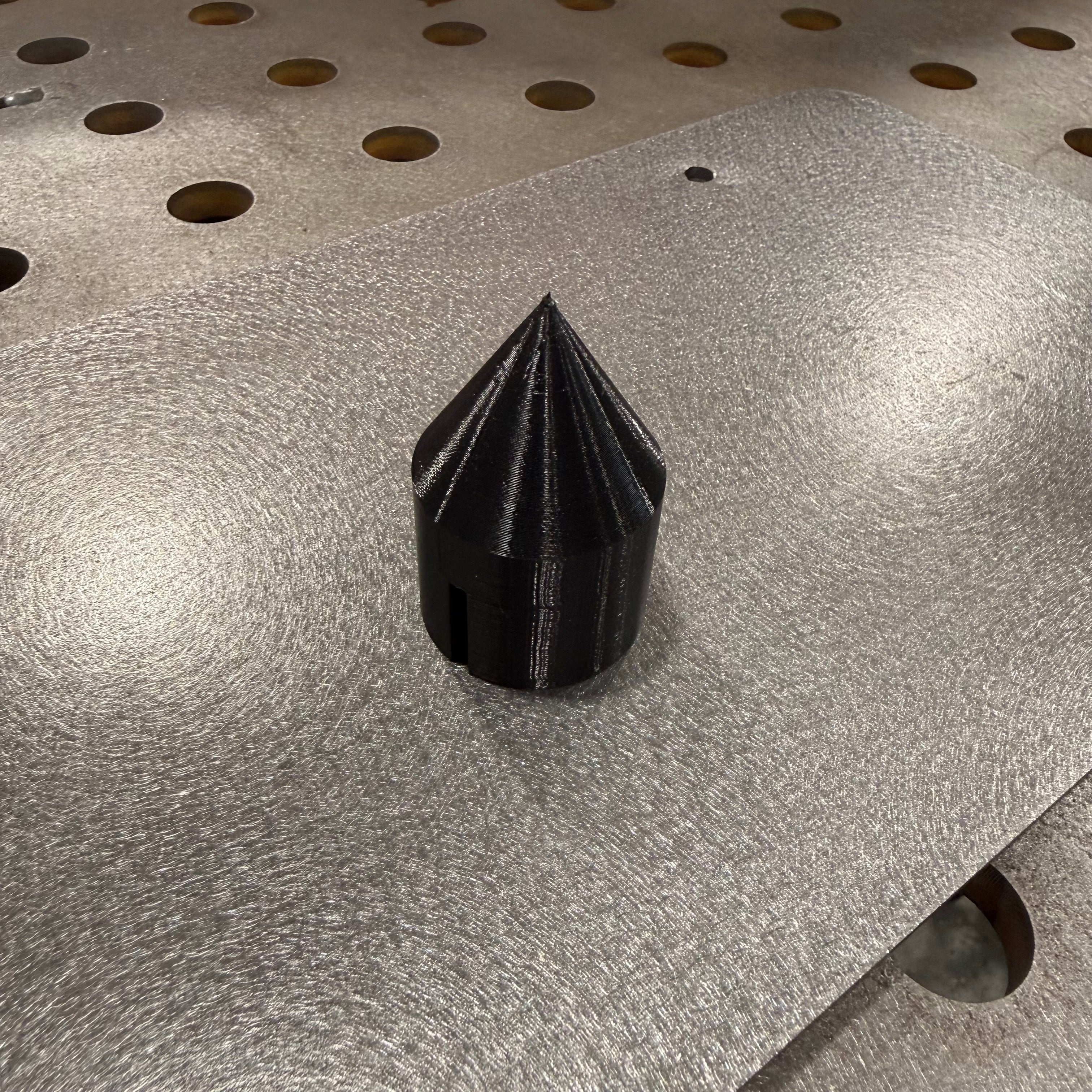 Elevate Metalcraft Hypertherm Sync Machine Torch Edge & Center Finder for CNC Plasma tables, featuring 3D-printed design and precise alignment tools.