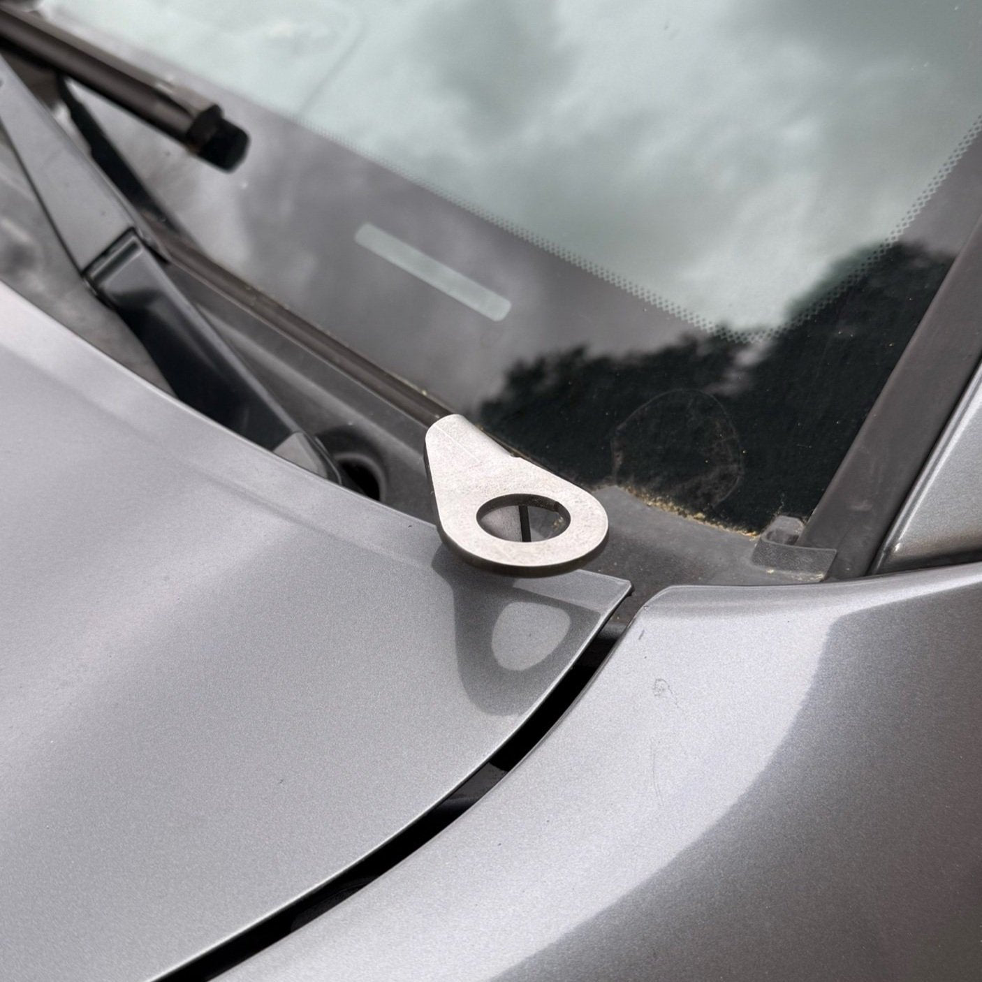 Elevate Metalcraft hood mount for 2003-2009 Toyota 4Runner, driver side, for NMO ham radio antenna installation.