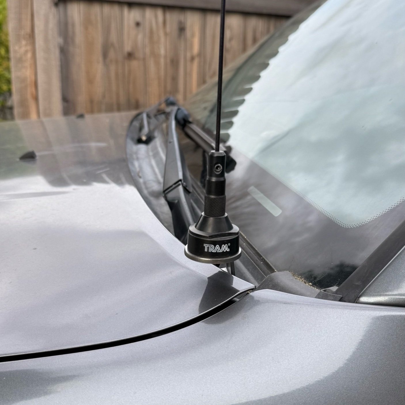 Elevate Metalcraft hood mount for 2003-2009 Toyota 4Runner, driver side, NMO ham radio antenna mount on vehicle hood.