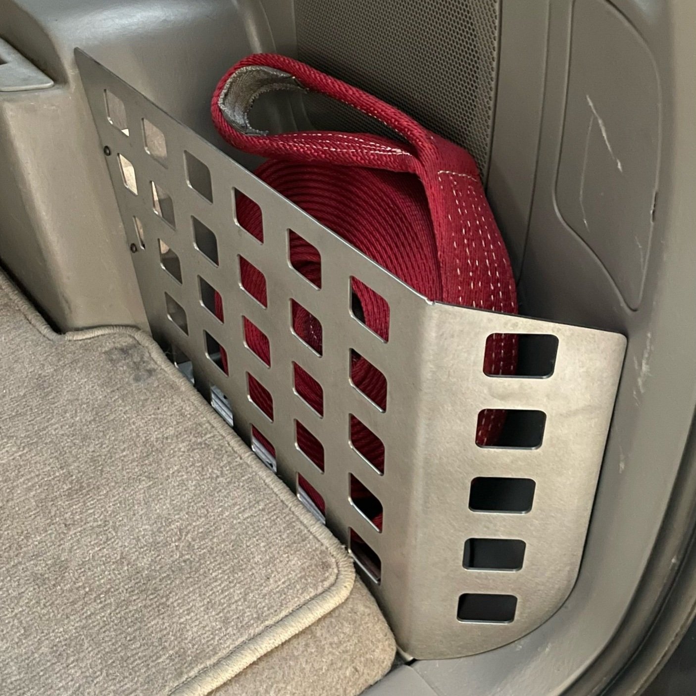Toyota 4Runner 2003-2009 4th gen rear storage pocket Molle panel by Elevate Metalcraft, mounts for organizing gear.