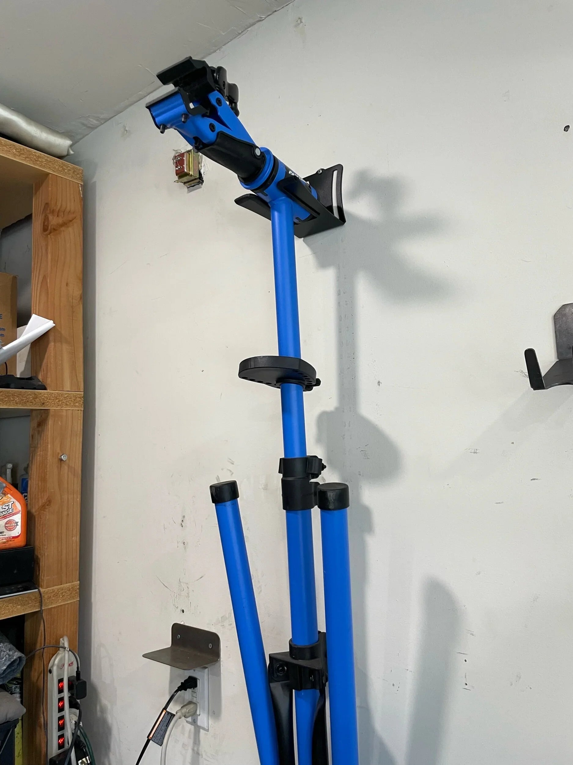 Elevate Metalcraft raw metal wall mount for Park Tool bike maintenance stand PCS-9.2, PCS-9.3, PCS-10.2, and PCS-10.3 models.